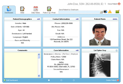 Patient dashboard - New touch screen with RAPID Doc 6.0