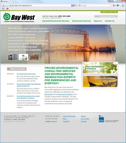 BayWest.com's New Home Page | Web Design by Plaudit Design