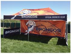 Denver Broncos 10'x20' custom event tent.