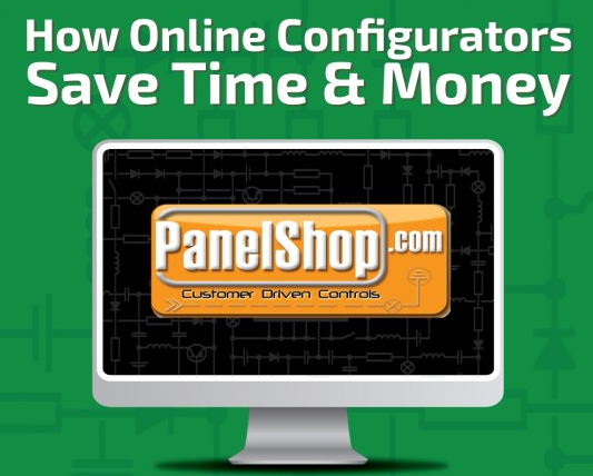 PanelShop.com's infographic outlines the benefits of building electrical control panels online. 