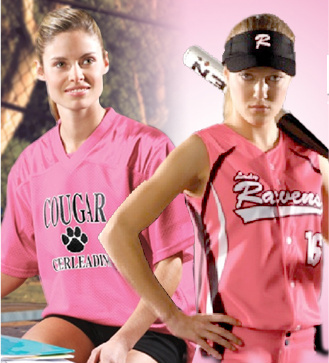 Teamwork Athetic Apparel products to support breast cancer awareness programs