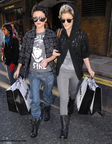 X Factor's Cher Lloyd & Katie Waissel leave Bench Covent Garden