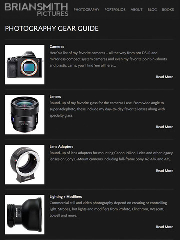 Photography Gear Guide - Brian Smith Pictures