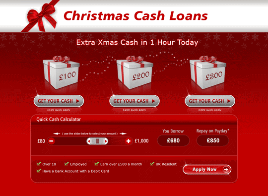 Christmas Cash Loans in 1 Hour