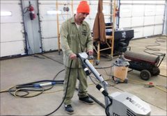 Polishing Concrete With WerkMaster Raptor XT at Hopkins County Jail