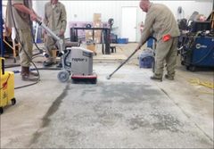 Learning To Polish Concrete at Hopkins County Jail with WerkMaster Raptor XT Concrete Grinder Polisher