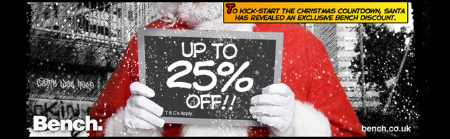 Santa reveals exclusive 25% Bench discount 