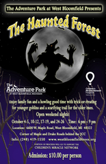Frightful Family Fun at The Adventure Park at West Bloomfield's "Haunted Forest" in October