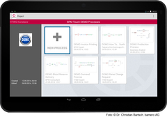 Modeling a process with BPM Touch, tablet-based business app
