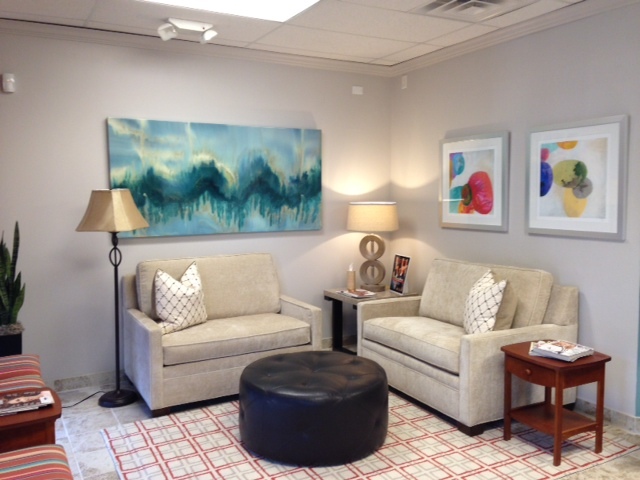 The waiting room at Lumin ConvenientCARE is comfortable and inviting.