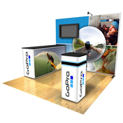 Any display, any size. Let us configure your display and incorporate the same hardware for a larger booth.