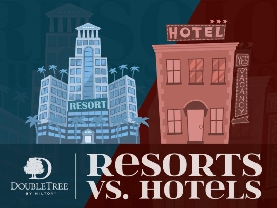 DoubleTree Ocean Point Resort & Spa clearly defines the differences between resorts and hotels with their new infographic. 