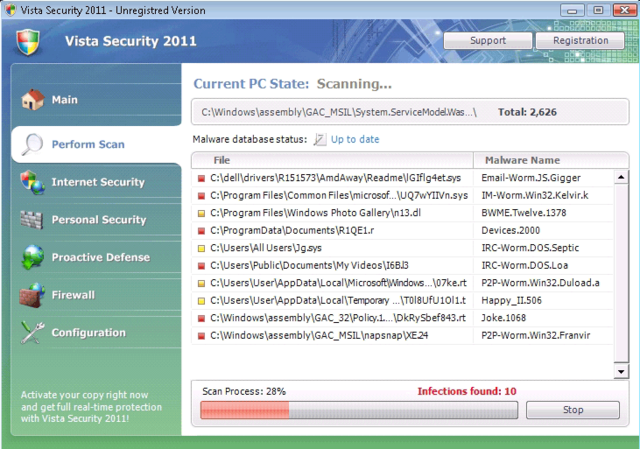 Vista Security 2011 is not a legitimate Windows Vista program