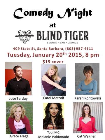 Carol Metcalf begin her fourth month producing live standup comedy shows at and The Blind Tiger. 