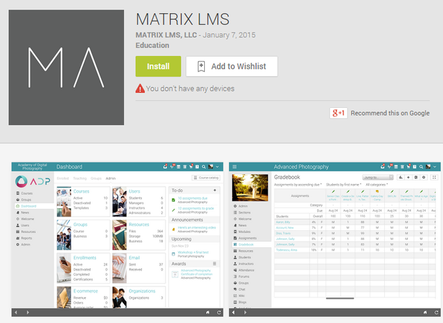 Matrix mobile app