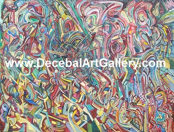 Title: Waves Of Light - A painting by artist Nicolae Vasilescu junior