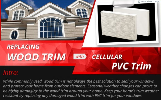 Use Vesatex's infographic, it's easier than ever to replace the rotting trim in your home with versatile PVC trimboard. 