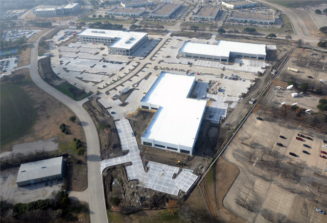 Aerial view of Legacy VI and VII in Plano, Texas, built by General Contractor Bob Moore Construction