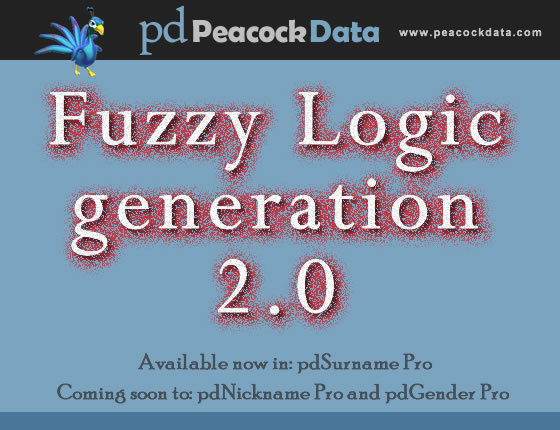 The new pdSurname Pro last name matching software introduces the next generation of Peacock Data's fuzzy logic technology.