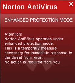 Fake 'Norton Antivirus Enhanced Protection Mode' alert