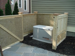 The homeowner topped the Acoustiblok noise blocking material with a layer of QuietFiber noise absorbing material to create the soundproofing effect he wanted around his loud residential generator.