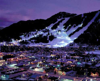 Night-skiing lights shine over Jackson, Wyoming, from Snow King Resort – one of three Jackson Hole ski areas on offer in a unique ski-and-stay package deal.