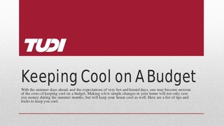 Tudi Helps Homeowners Keep Cool Without Breaking the Bank This Summer