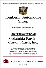 Tomberlin acquired by Columbia ParCar