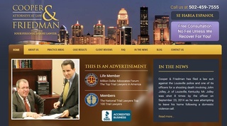 Cooper and Friedman Attorneys at Law Launches New Personal Injury Website 