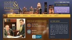 Louisville personal injury law firm Cooper & Friedman introduces new website with updated design and function.
