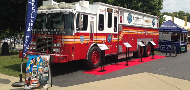 Former FDNY Rescue 4 from 9/11 on display.