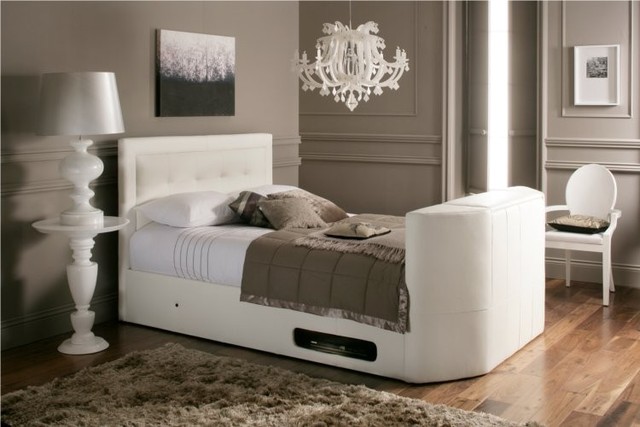 White Leather TV Beds