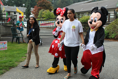 Mickey and Minnie Mouse make an appearance at Menno Place National Grandparent's Day party