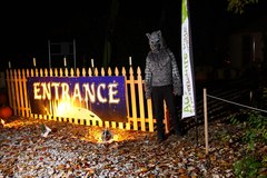 A werewolf welcome at the entrance to The Haunted Forest at the The Adventure Park at Frankenmuth. Actors portray characters at the Halloween season event. (Photo: Outdoor Ventures)