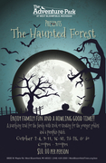 The poster for "The Haunted Forest" at The Adventure Park at West Bloomfield, MI. October 2015.