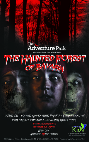 Poster for The Haunted Forest of Bavaria at The Adventure Park at Frankenmuth, MI, October 2015