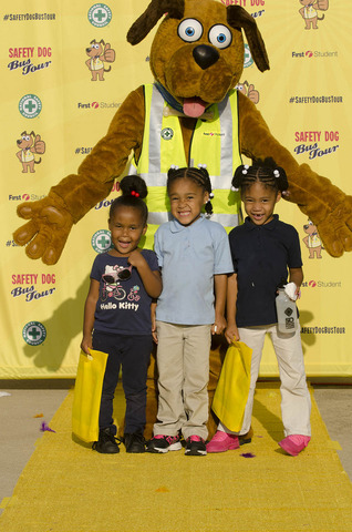 Safety Dog encourages school bus safety during National School Bus Safety Week.