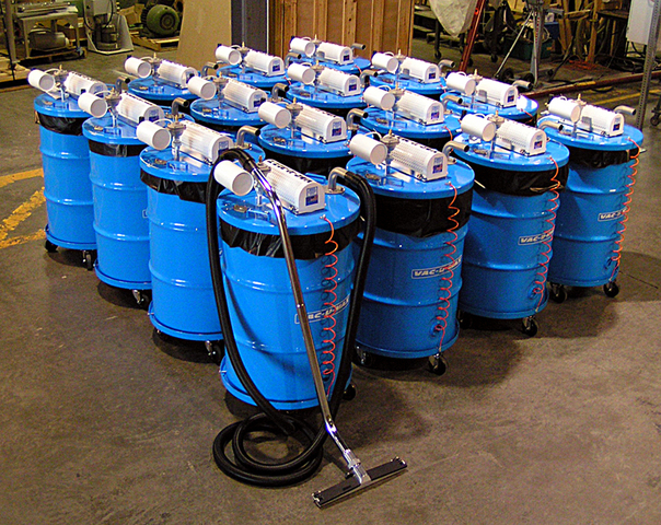 VAC-U-MAX offers a line of off-the-shelf explosion proof vacuums suitable-for-service certification in Class II, Division 2 environments due to their bumper-to-bumper grounded and bonded design.