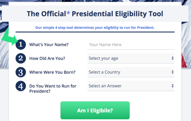 Presidential Eligibility Tool from Eligibility.com
