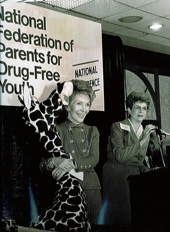 Nancy Reagan speaks at National Federation of Parents for Drug Free Youth Conference in 1980's. 