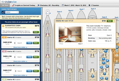 Easily select your cabin on the ship using CruiseWise.