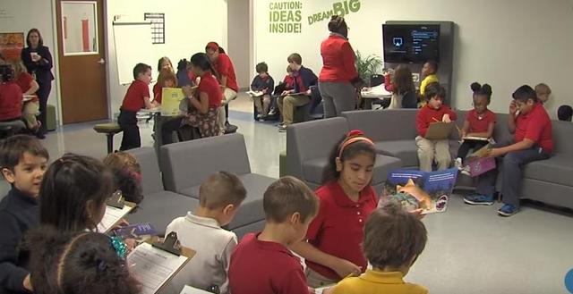 Crossroads Academy's New Learning Commons Area