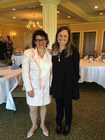 Dr. Stacie Grossfeld, owner of Orthopaedic Specialists, and Summer Auerbach, owner of Rainbow Blossom, serve as guest speakers at the NAWBO breakfast at Big Springs Country Club in Louisville, KY.