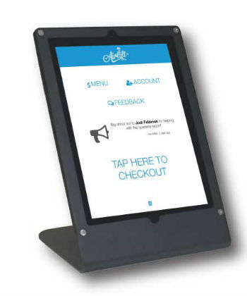 Airlift's iPad-based payment kiosk.