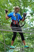 More than just zip lines. Rope bridges between tree platforms make for fun crossings, especially when you know you're always clipped onto the safety cable. (Photo: Outdoor Ventures)
