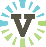 Outdoor Ventures circle logo includes the green of the forest and the blue of the sky.