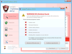 Smart Fortress 2012's warns PC users of 38 infections found