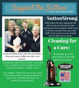 Vacuum Authority stores are launching the #SuttonStrong raffle to raise money for Willie Sutton and his family in their fight against brain cancer.