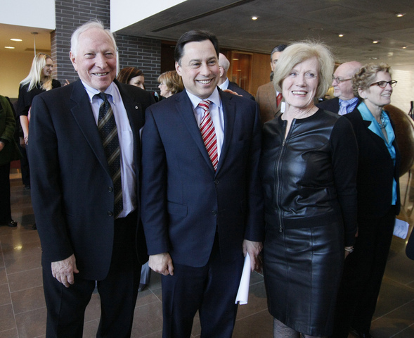 Minister Duguid joins OBI Chair Joseph Rotman and Holland Bloorview's President & CEO Sheila Jarvis