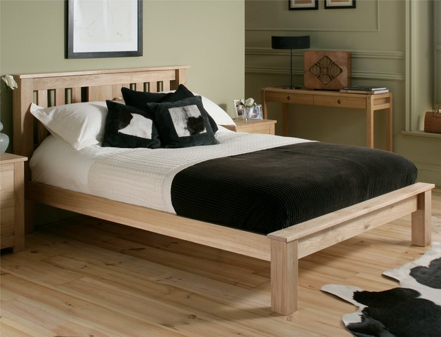 One of the solid oak bed frames